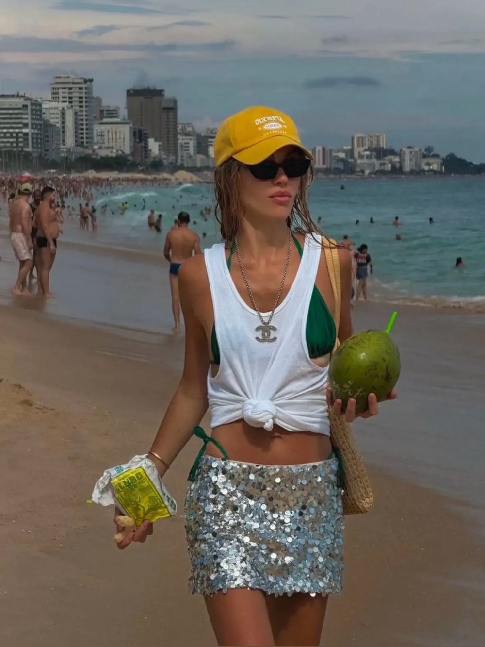 Silver Sequin Women's Skirt